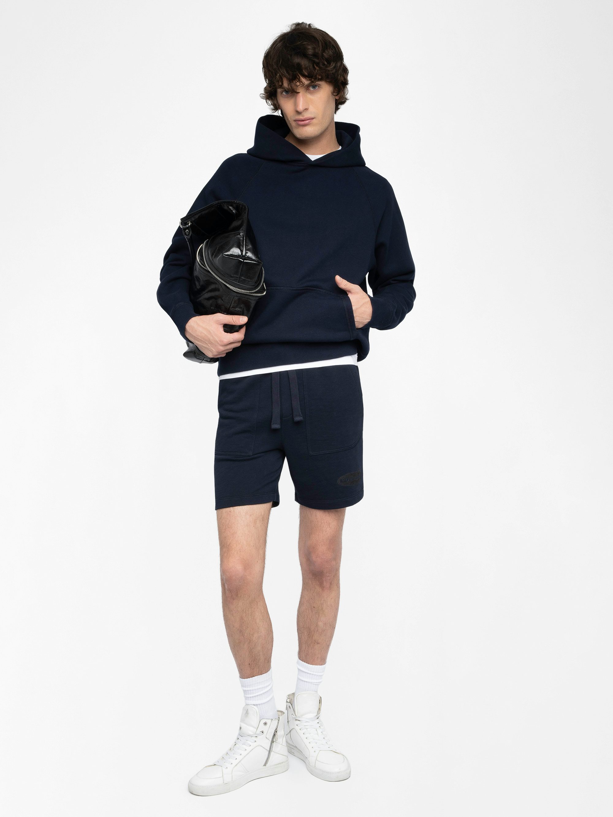 Pablo Shorts - Sweatshirt shorts adorned with a signature badge.